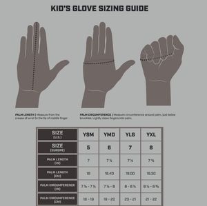 KIDS GLOVE SIZING GUIDE